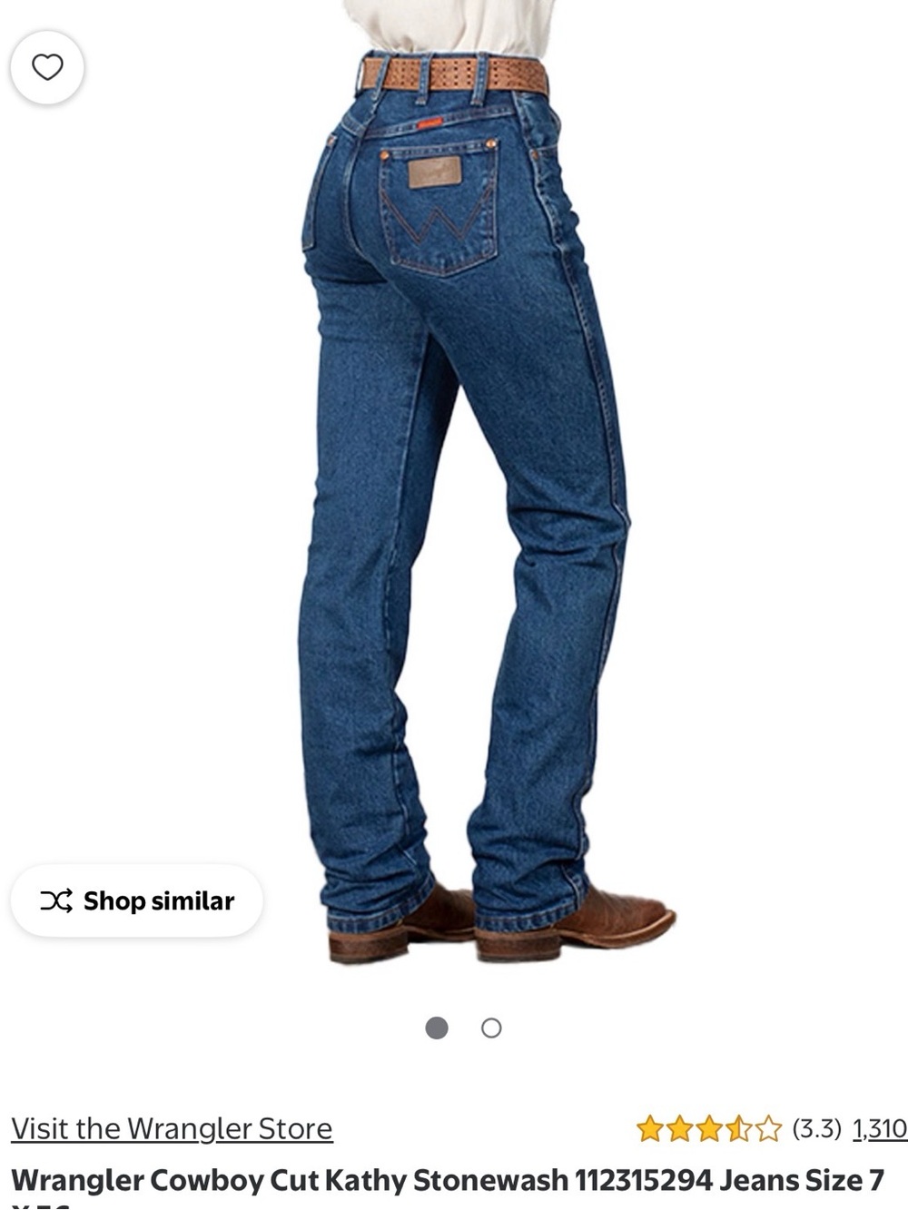 Wrangler women’s Kathy cowboy cut Bootcut Jeans - Blue